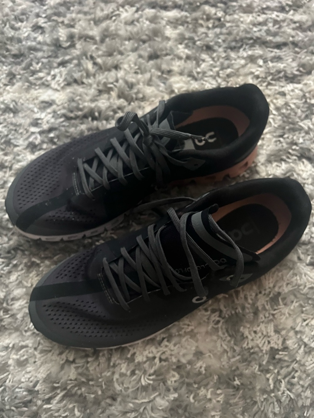 On Running Women's Gray & Pink Cloud Running Shoe - Picture 11 of 12